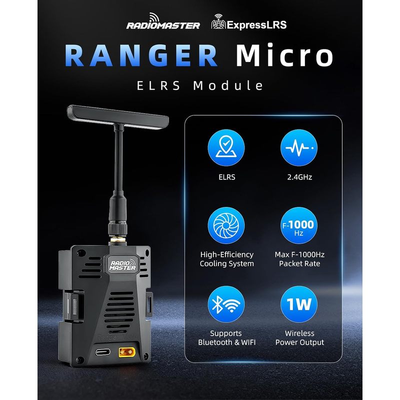 Radiomaster Ranger 2.4Ghz Elrs Module - RadioMaster Ranger Micro 2,4-GHz-ELRS-Modul, kompatibel mit