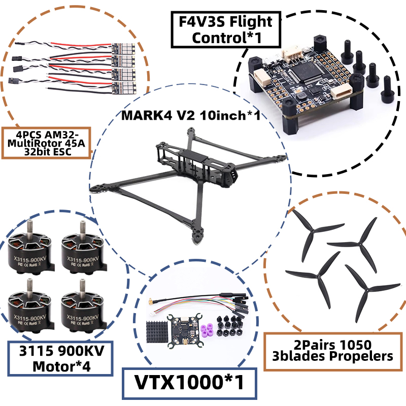 MARK4 V2 10-Zoll F4V3S/F4V3S P – Radiomaster Ranger 2.4Ghz Elrs Module Bewertung und Preis